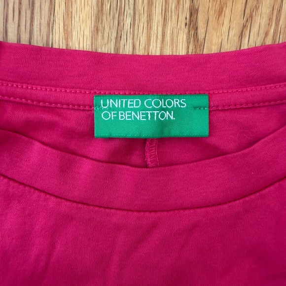 United Colors Of Benetton Shirt Women’s XS Pink Short Sleeve - Picture 2 of 5